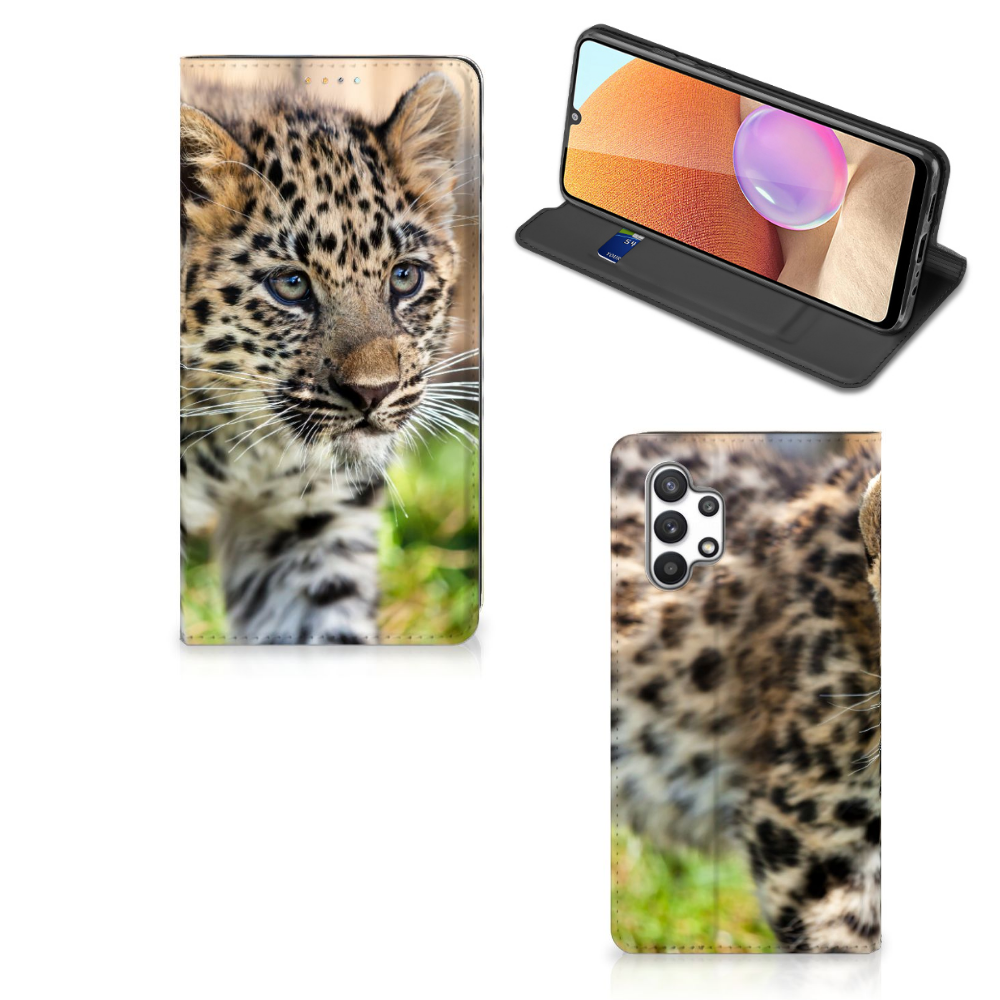 Samsung Galaxy A32 4G | A32 5G Enterprise Editie Hoesje maken Baby Luipaard - B2C Telecom