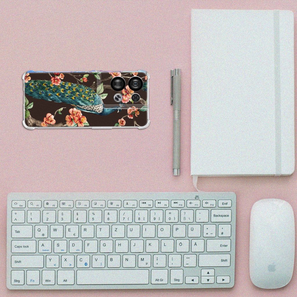 OPPO Reno8 Case Anti-shock Pauw met Bloemen B2C Telecom