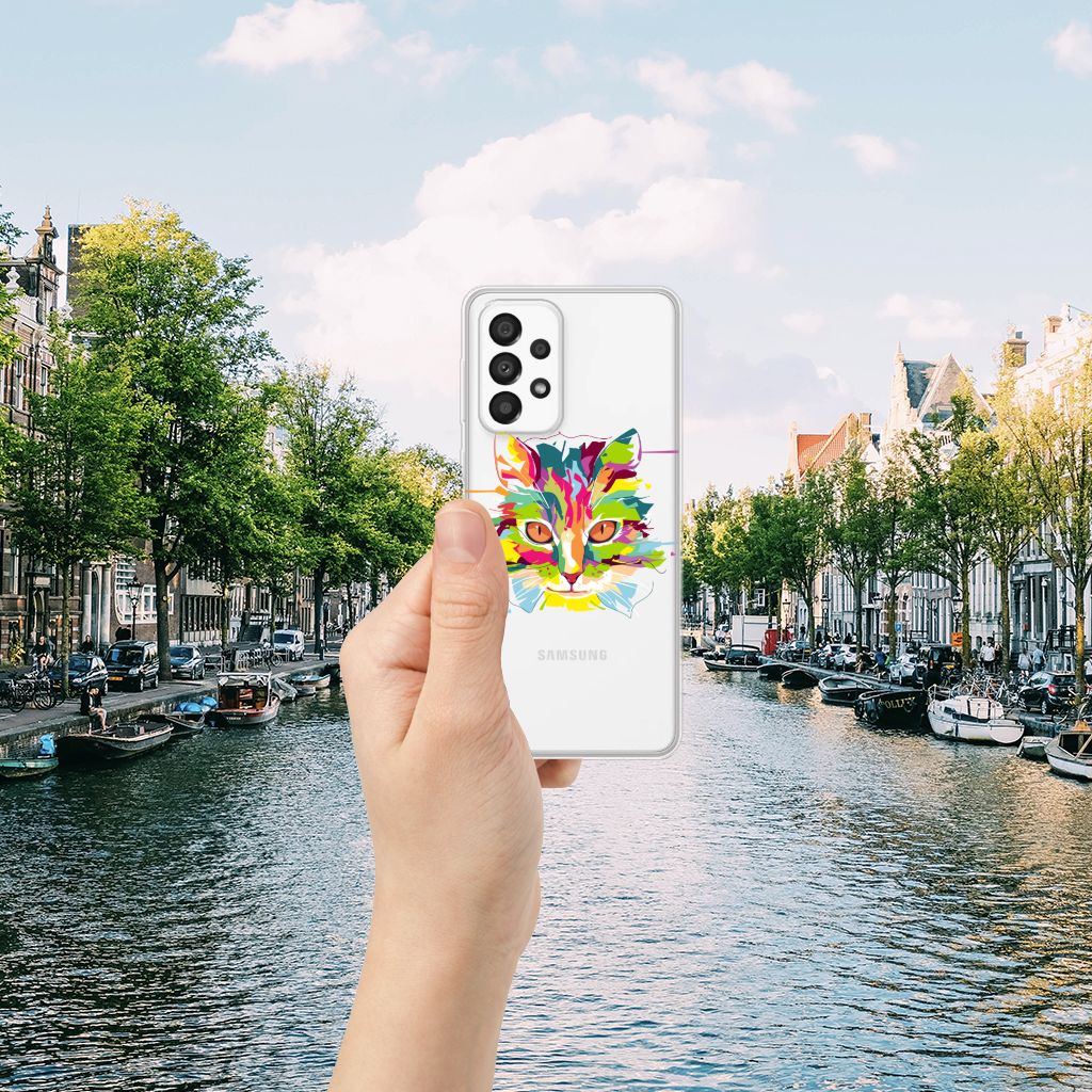 Samsung Galaxy A33 5G Telefoonhoesje met Naam Cat Color B2C Telecom