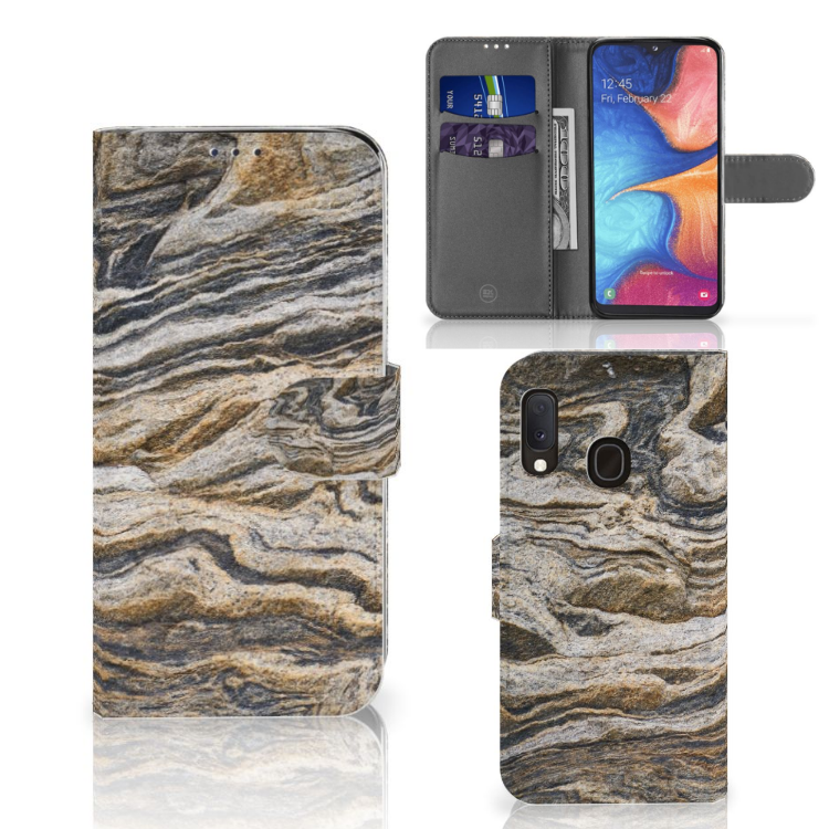 Samsung Galaxy A20e Bookcase Steen
