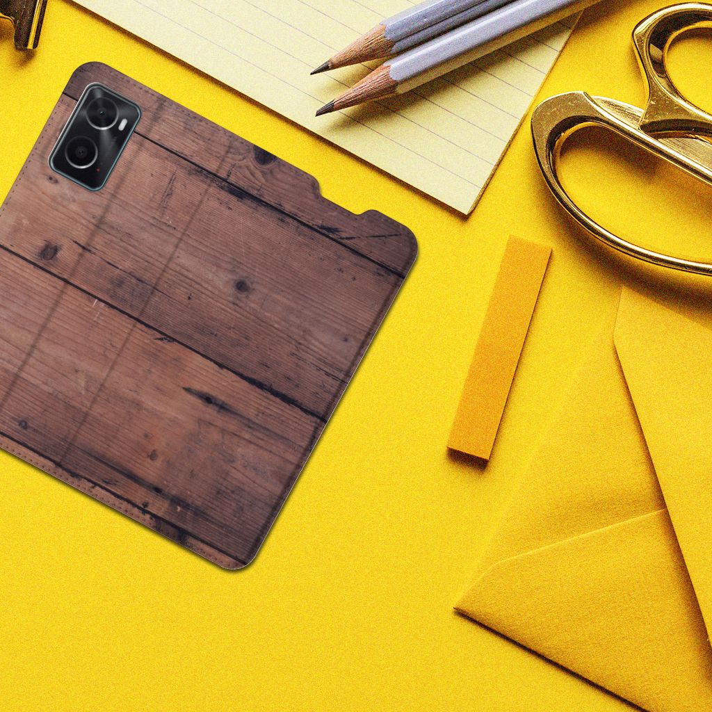 OPPO A96 | A76 Book Wallet Case Old Wood - B2C Telecom