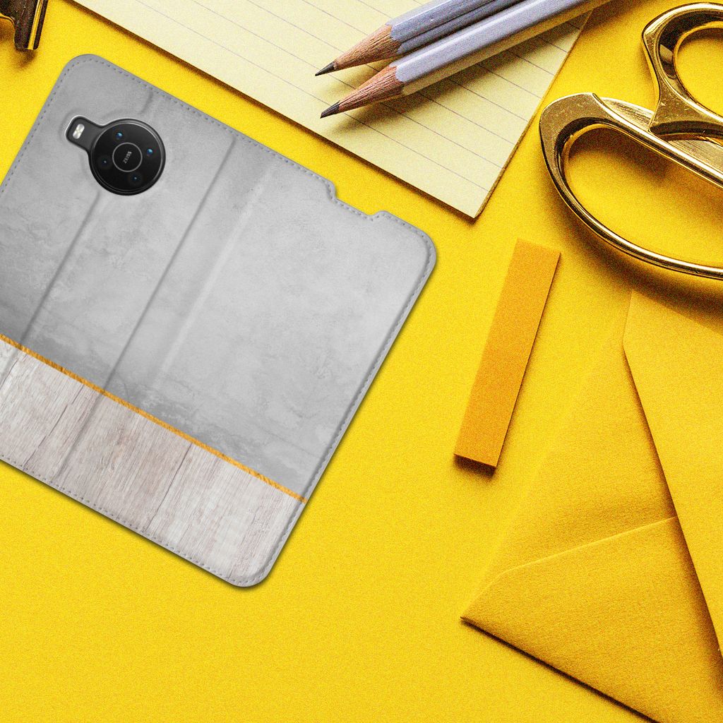 Nokia X20 | X10 Book Wallet Case Wood Concrete - B2C Telecom