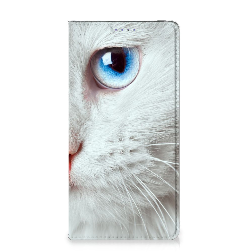 Samsung Galaxy A51 Hoesje maken Witte Kat - B2C Telecom