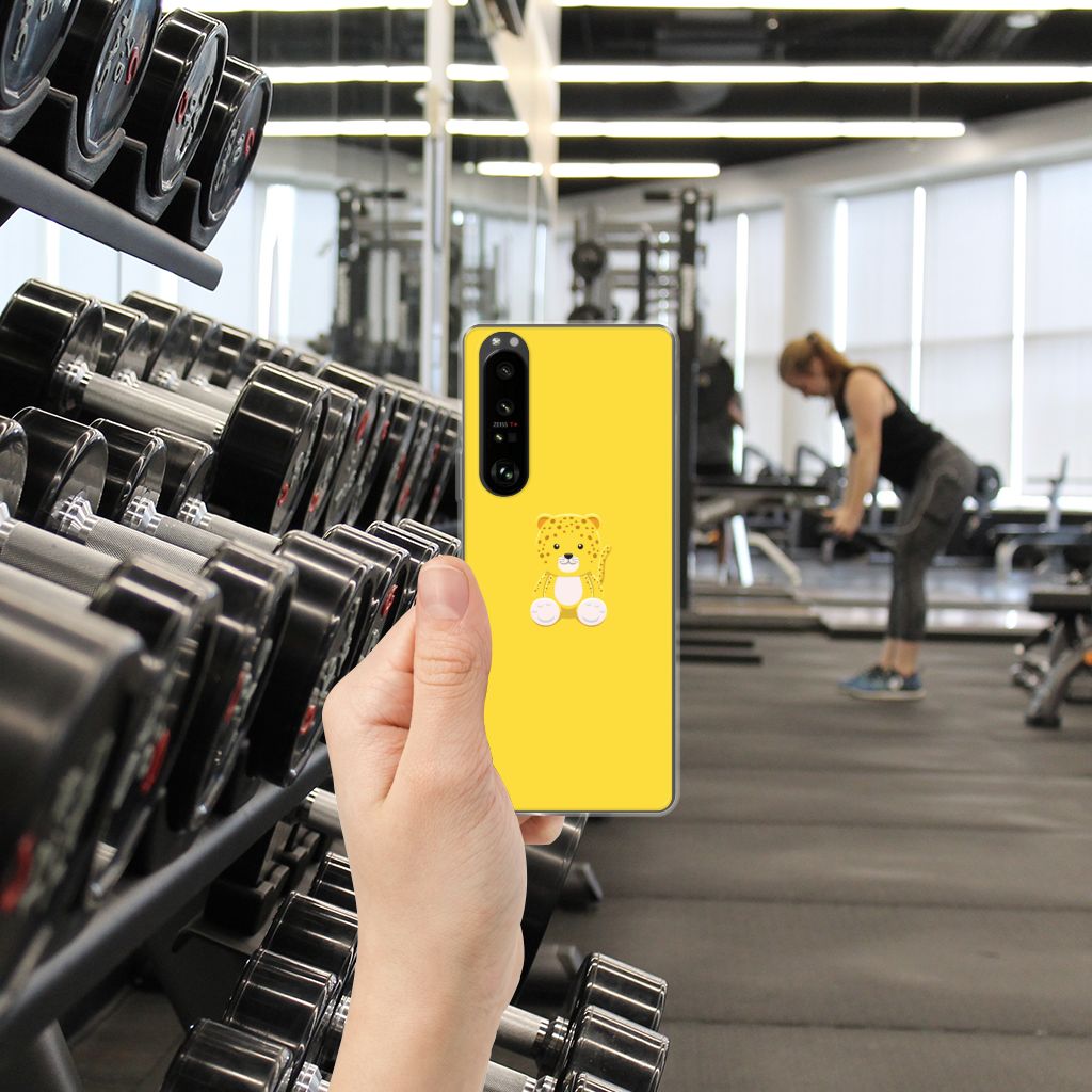 Sony Xperia 1 III Telefoonhoesje met Naam Baby Leopard B2C Telecom