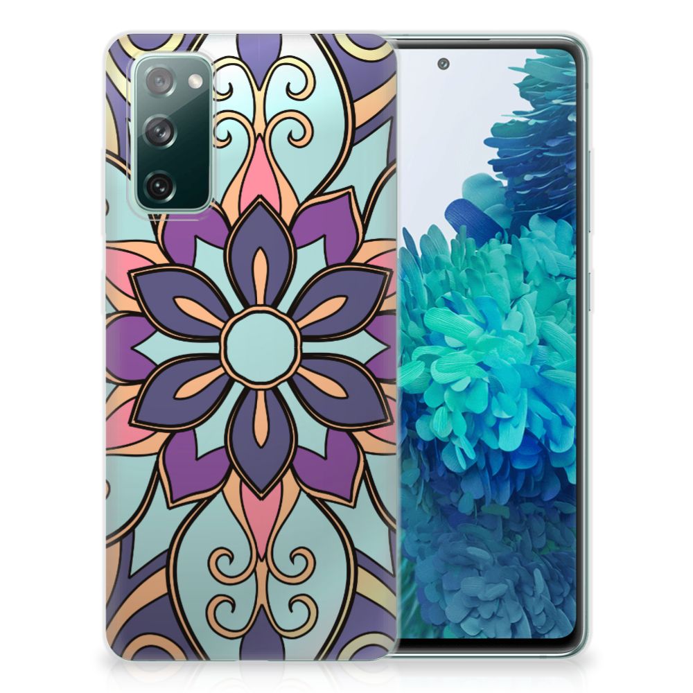 Samsung Galaxy S20 FE TPU Case Purple Flower