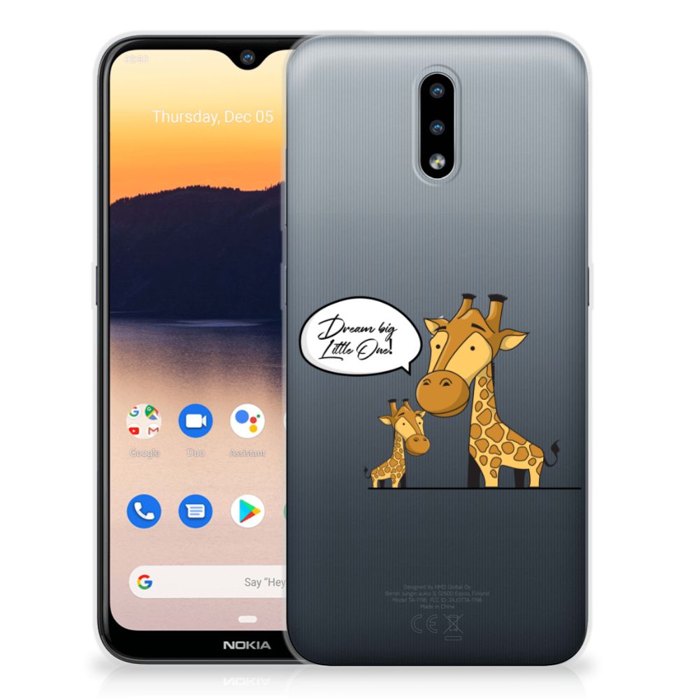 Nokia 2.3 Telefoonhoesje met Naam Giraffe