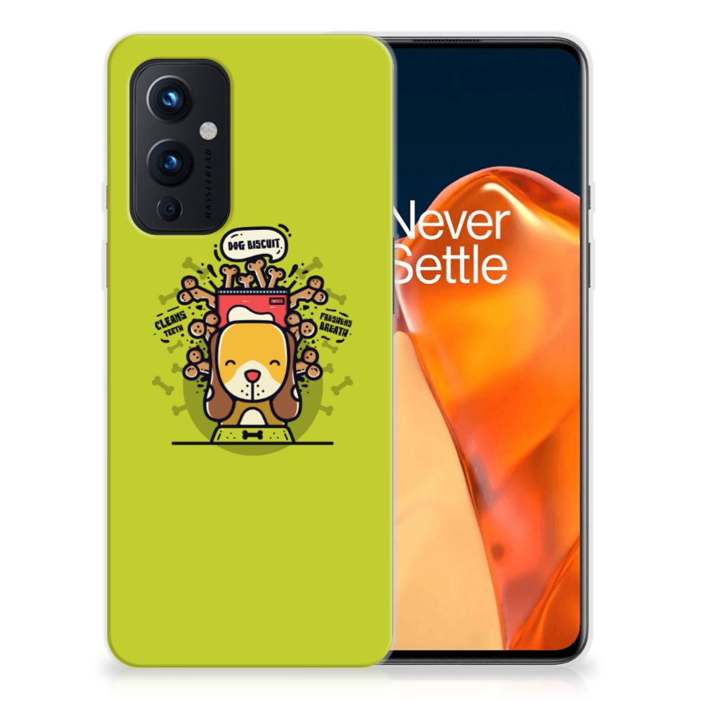 OnePlus 9 Telefoonhoesje met Naam Doggy Biscuit B2C Telecom
