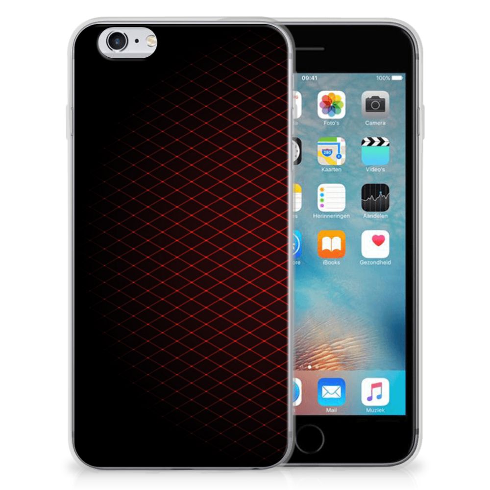 Apple iPhone 6 | 6s TPU bumper Geruit Rood