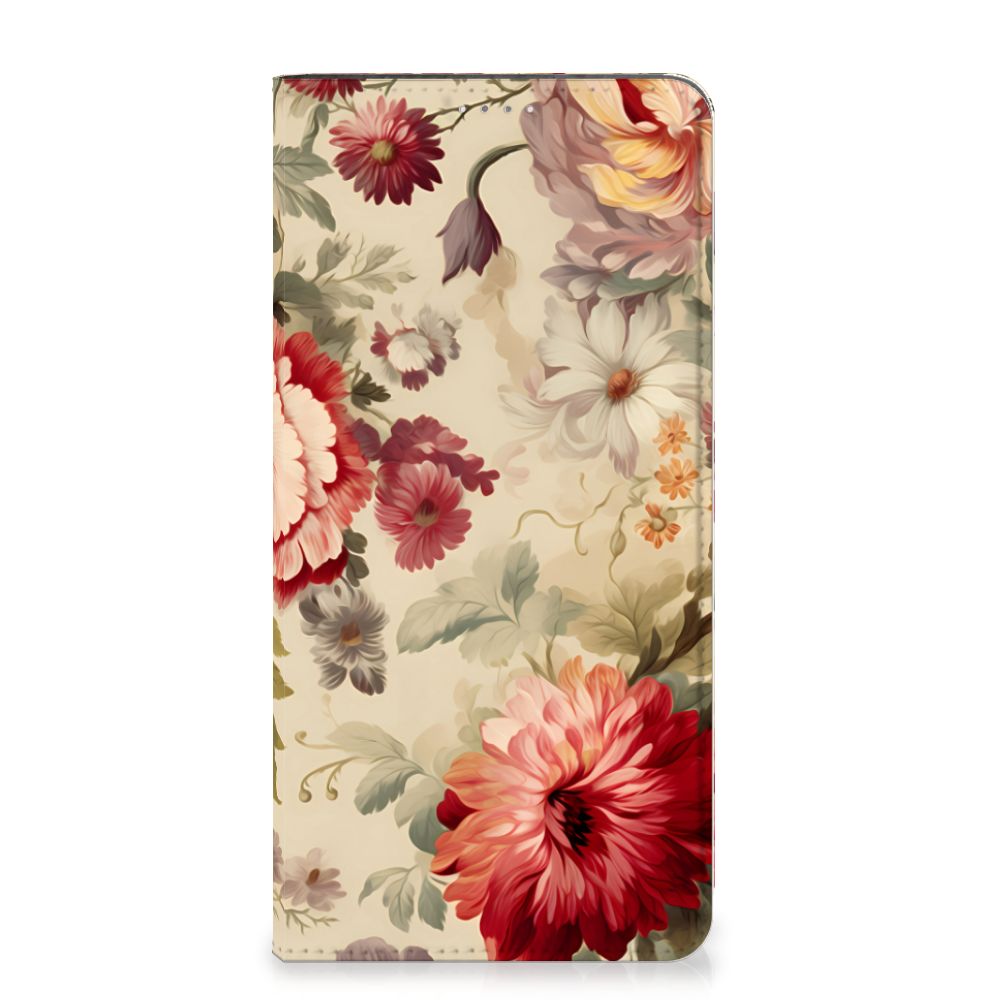 Smart Cover voor Samsung Galaxy A14 5G Bloemen met kleurrijk bloemendesign.