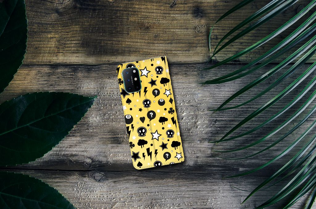 Mobiel BookCase OnePlus 8T Punk Geel - B2C Telecom