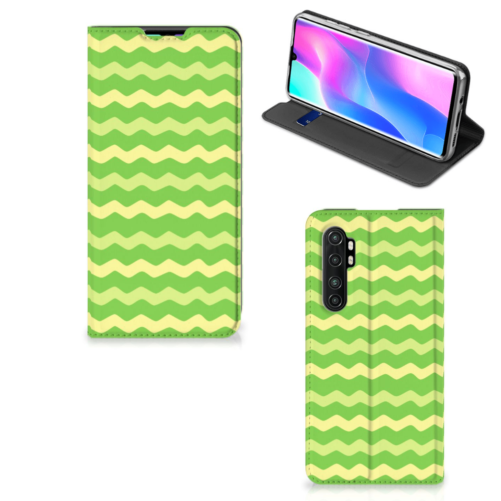 Xiaomi Mi Note 10 Lite Hoesje met Magneet Waves Green - B2C Telecom