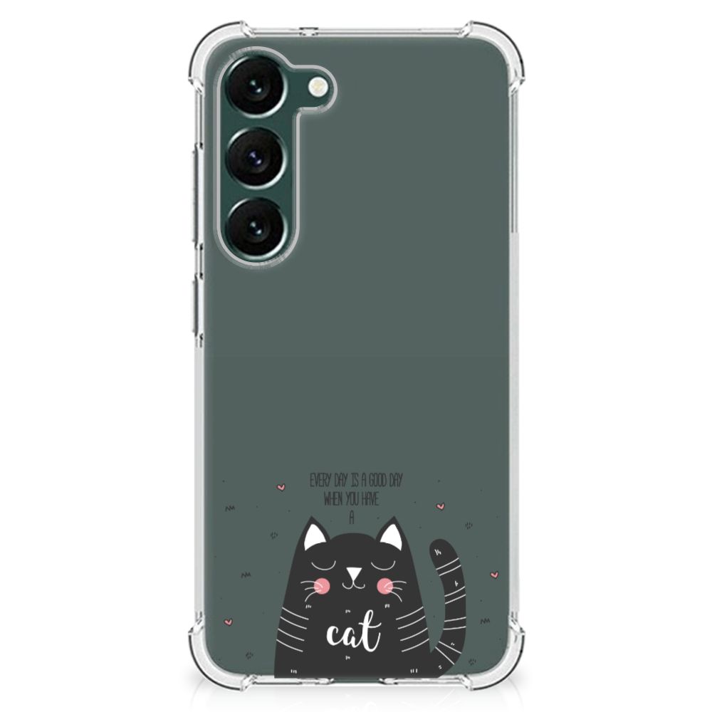 Samsung Galaxy S23 Plus Stevig Bumper Hoesje Cat Good Day B2C Telecom