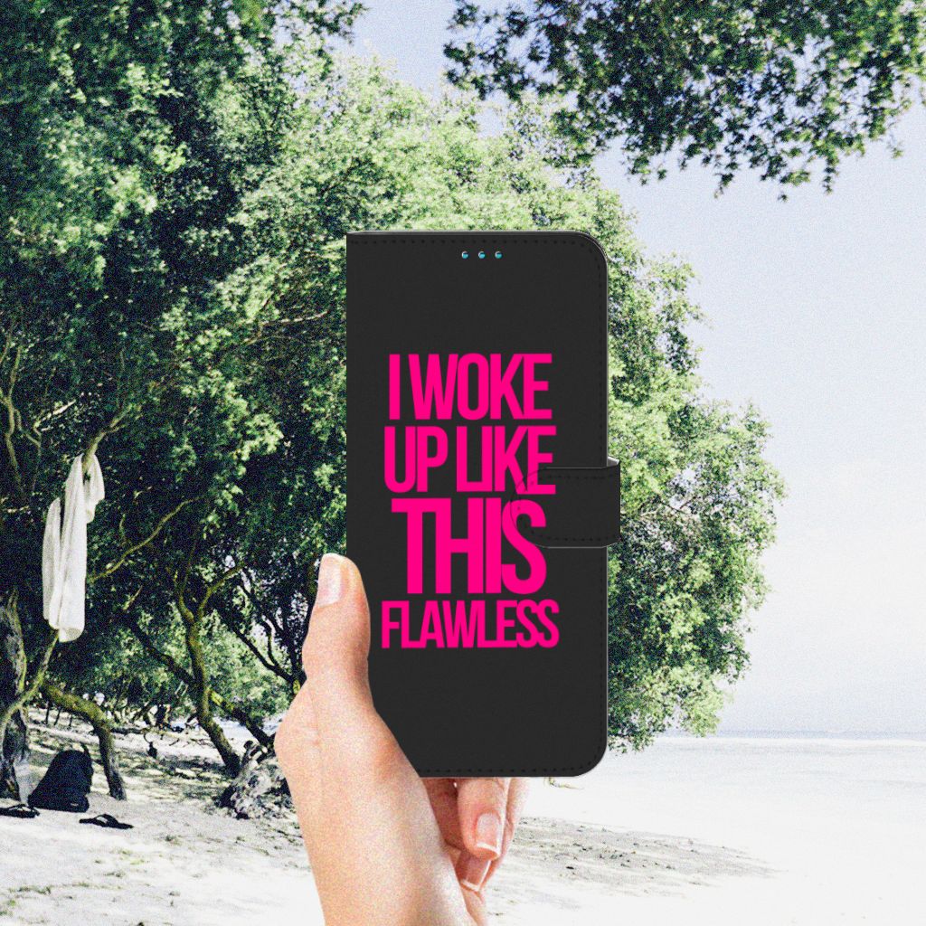 Motorola Moto G51 5G Hoesje met naam Woke Up - Origineel Cadeau Zelf Maken