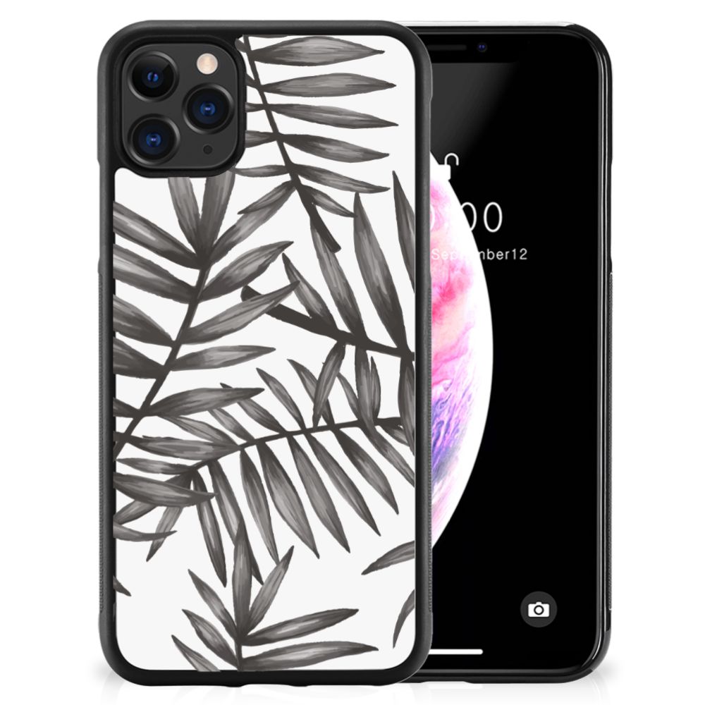 Apple iPhone 11 Pro Max Skin Case Leaves Grey