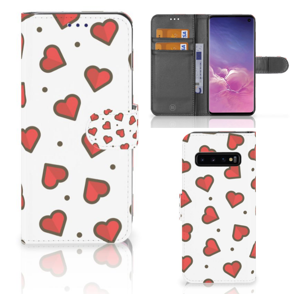 Samsung Galaxy S10 Telefoon Hoesje Hearts