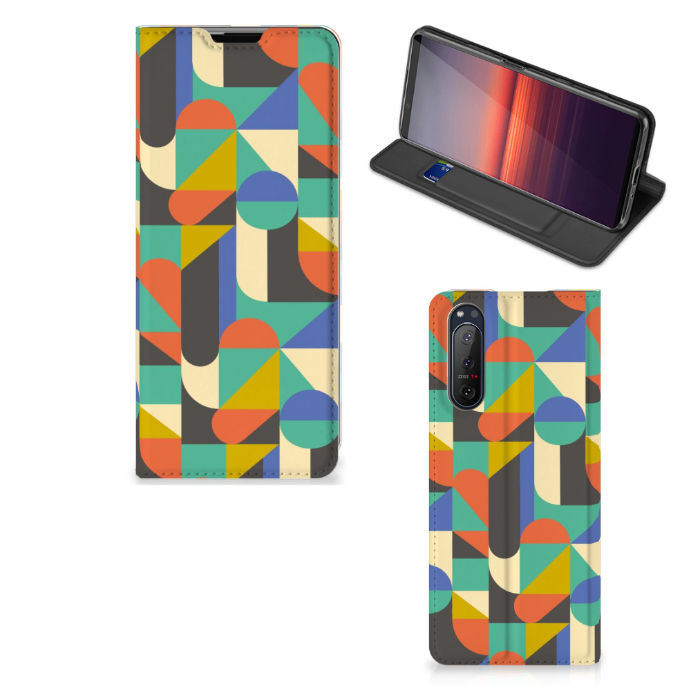 Sony Xperia 5 II Hoesje met Magneet Funky Retro - B2C Telecom