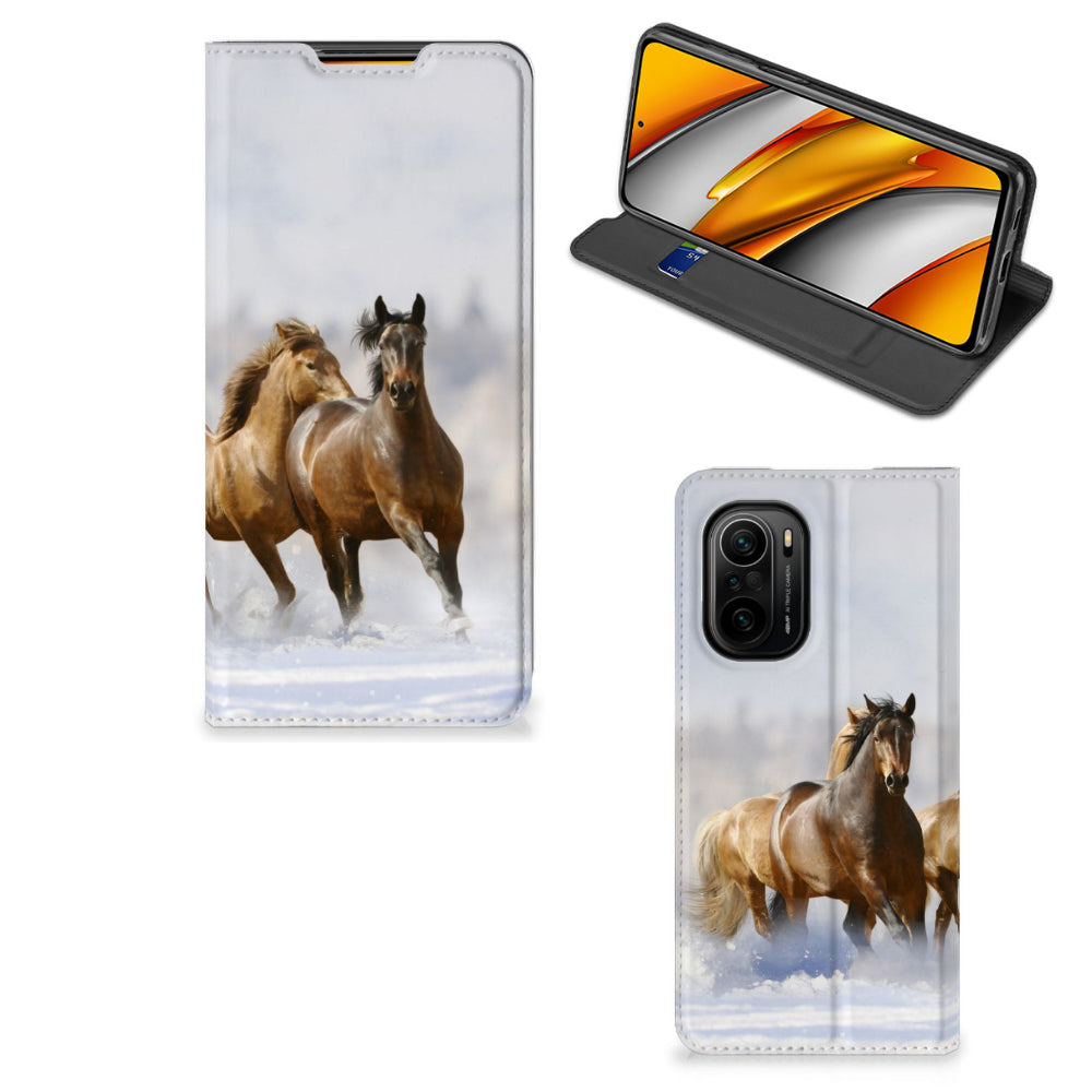 Xiaomi Mi 11i | Poco F3 Hoesje maken Paarden met prachtig paardendesign en staande case.