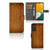 Samsung Galaxy A14 5G Book Style Case Donker Hout met pasjeshouder en houten print