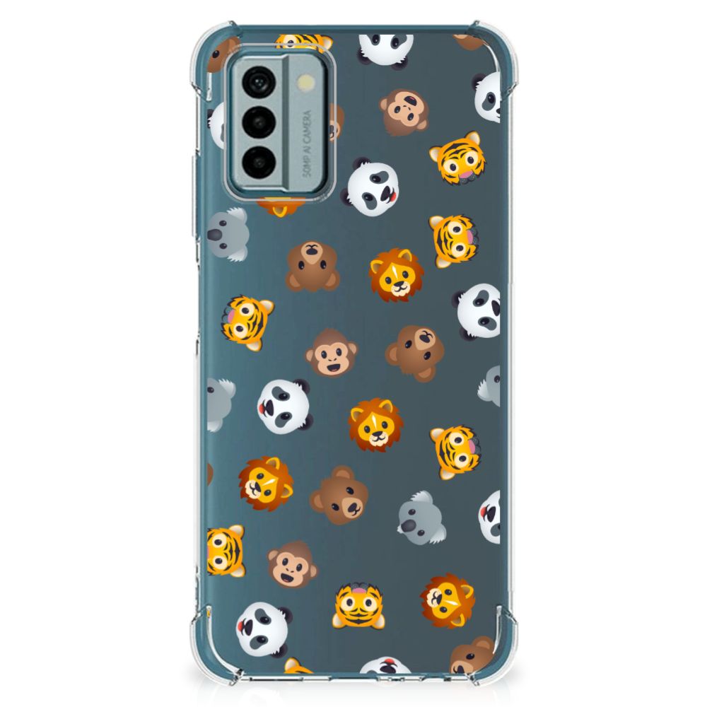 Doorzichtige Silicone Hoesje voor Nokia G22 Dieren Emojis B2C Telecom