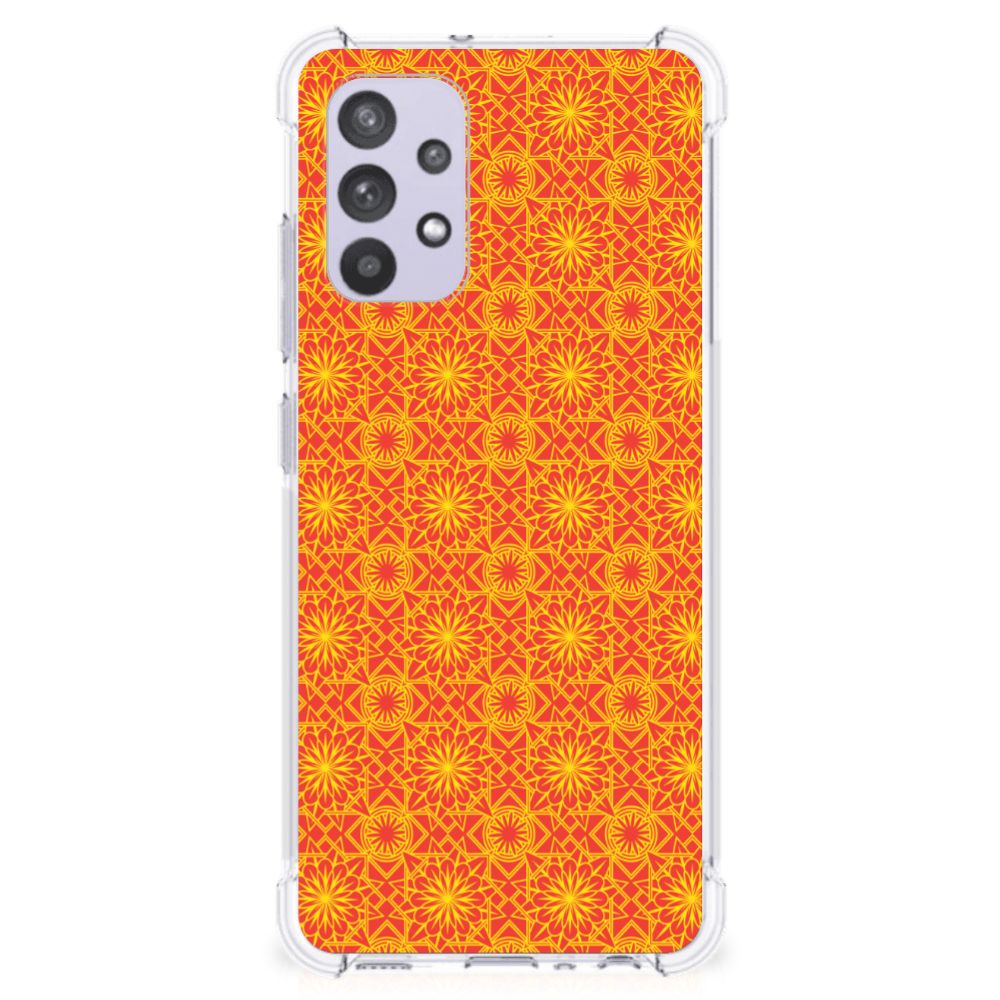 Samsung Galaxy A32 4G | A32 5G Enterprise Editie Doorzichtige Silicone Hoesje Batik Oranje B2C Telecom