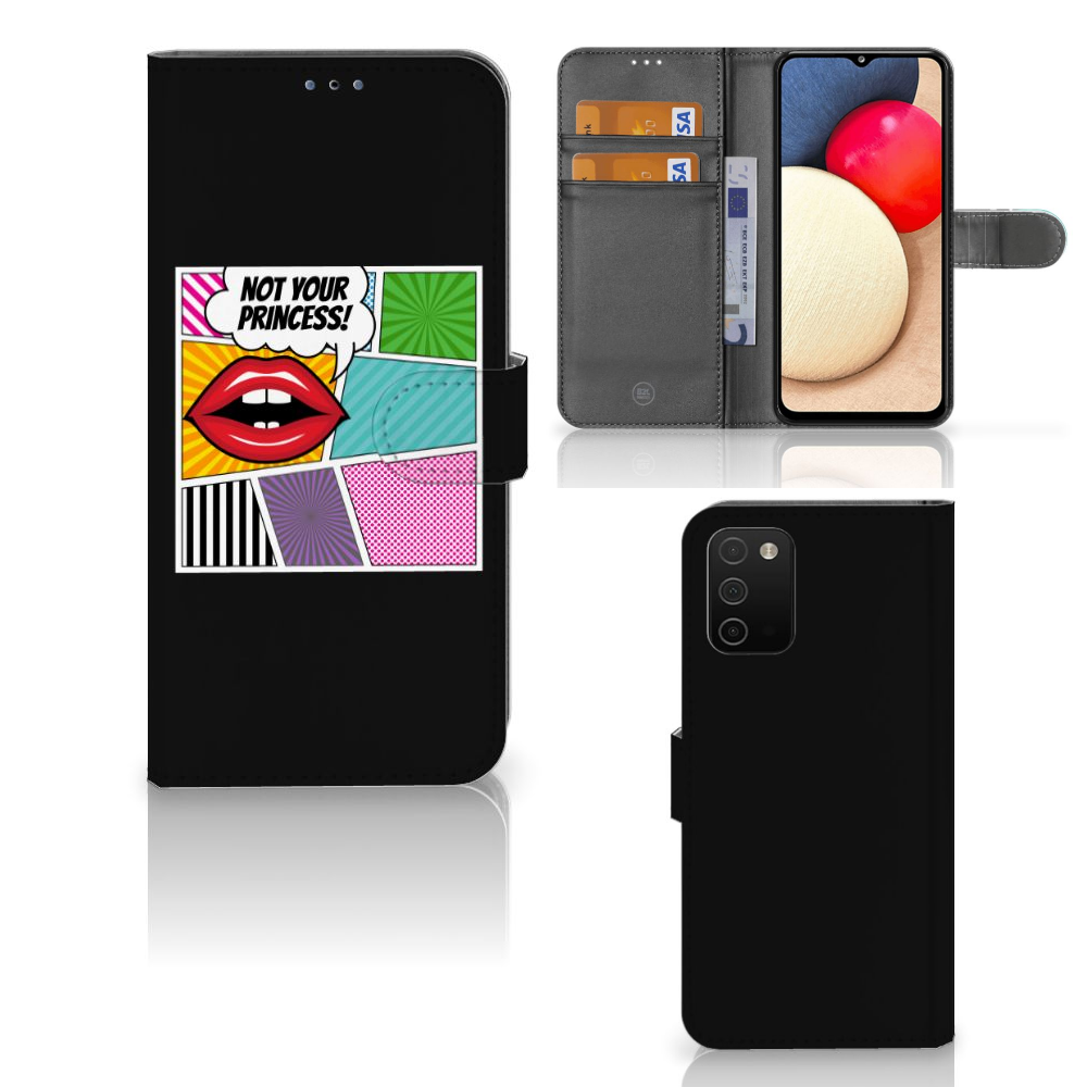 Samsung Galaxy A03s Wallet Case met Pasjes Popart Princess
