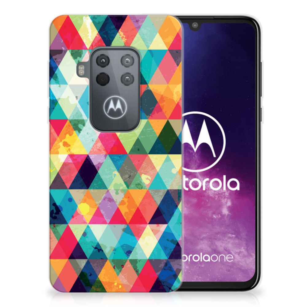 Motorola One Zoom TPU bumper Geruit