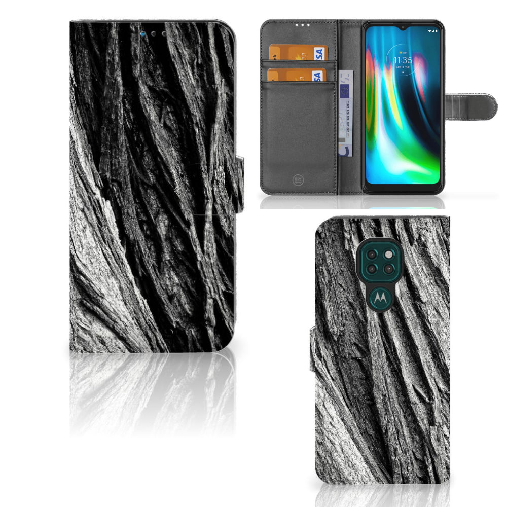 Book Style Case Motorola Moto G9 Play | E7 Plus Boomschors Grijs