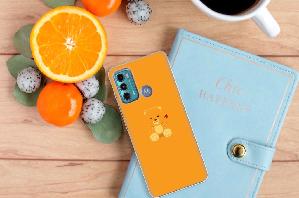 Motorola Moto G60 Telefoonhoesje met Naam Baby Beer B2C Telecom