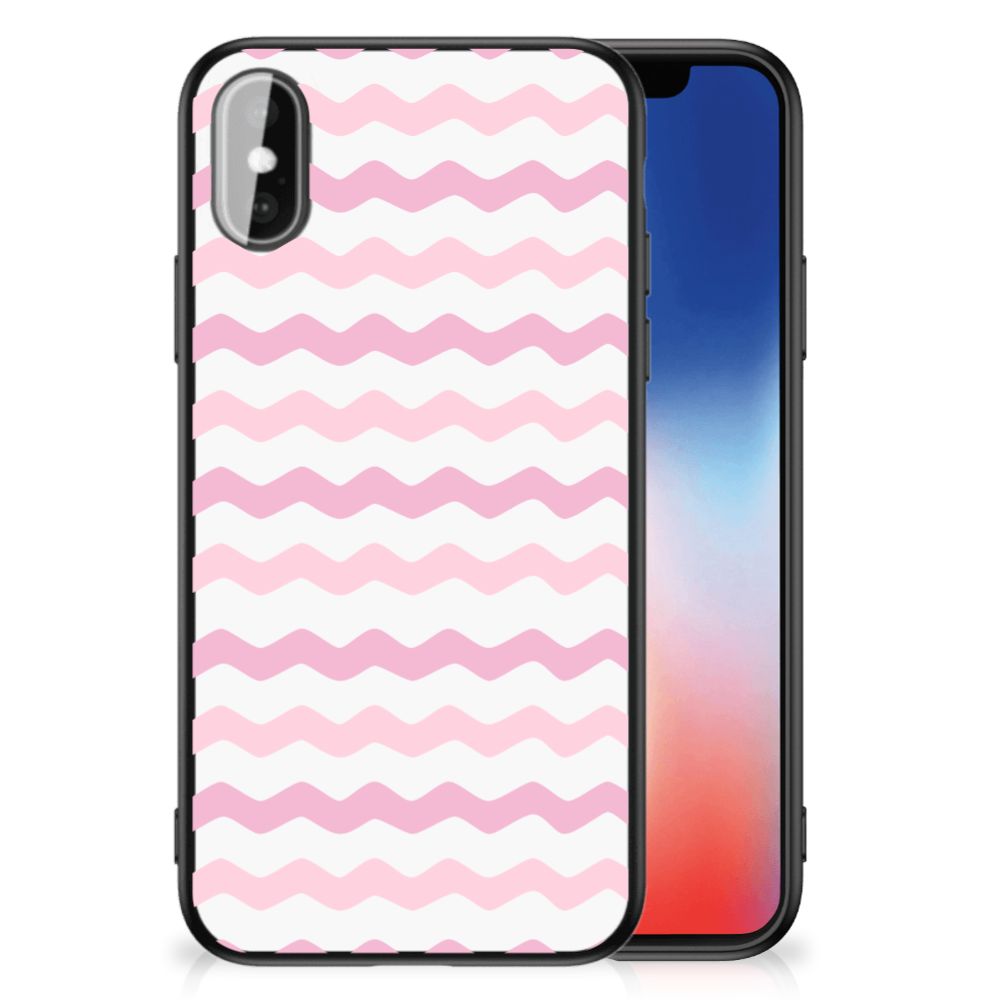 iPhone X | Xs Back Case Waves Roze