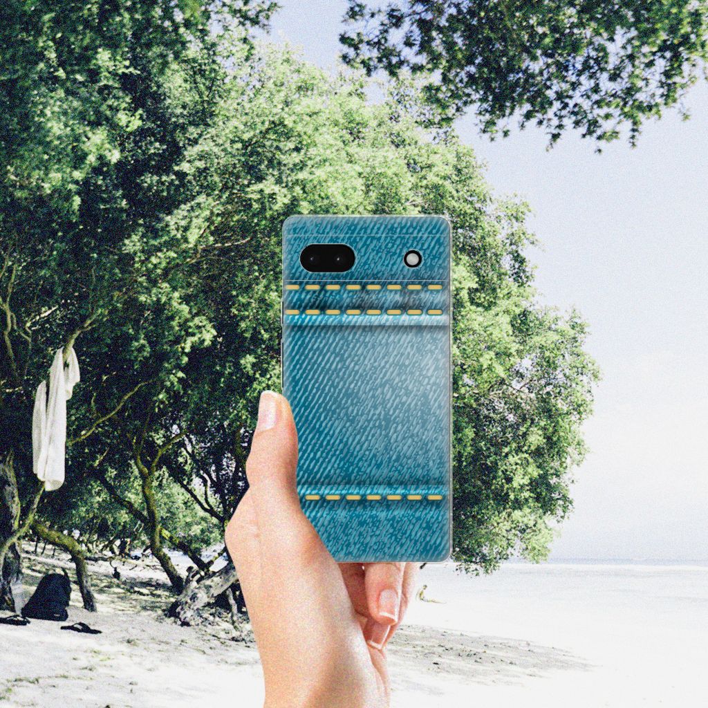 Google Pixel 6A Silicone Back Cover Jeans B2C Telecom