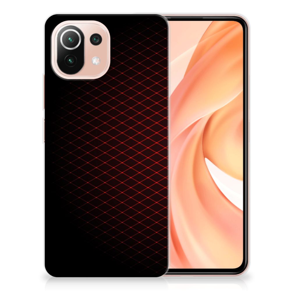 Xiaomi Mi 11 Lite | 11 Lite 5G NE TPU bumper Geruit Rood B2C Telecom