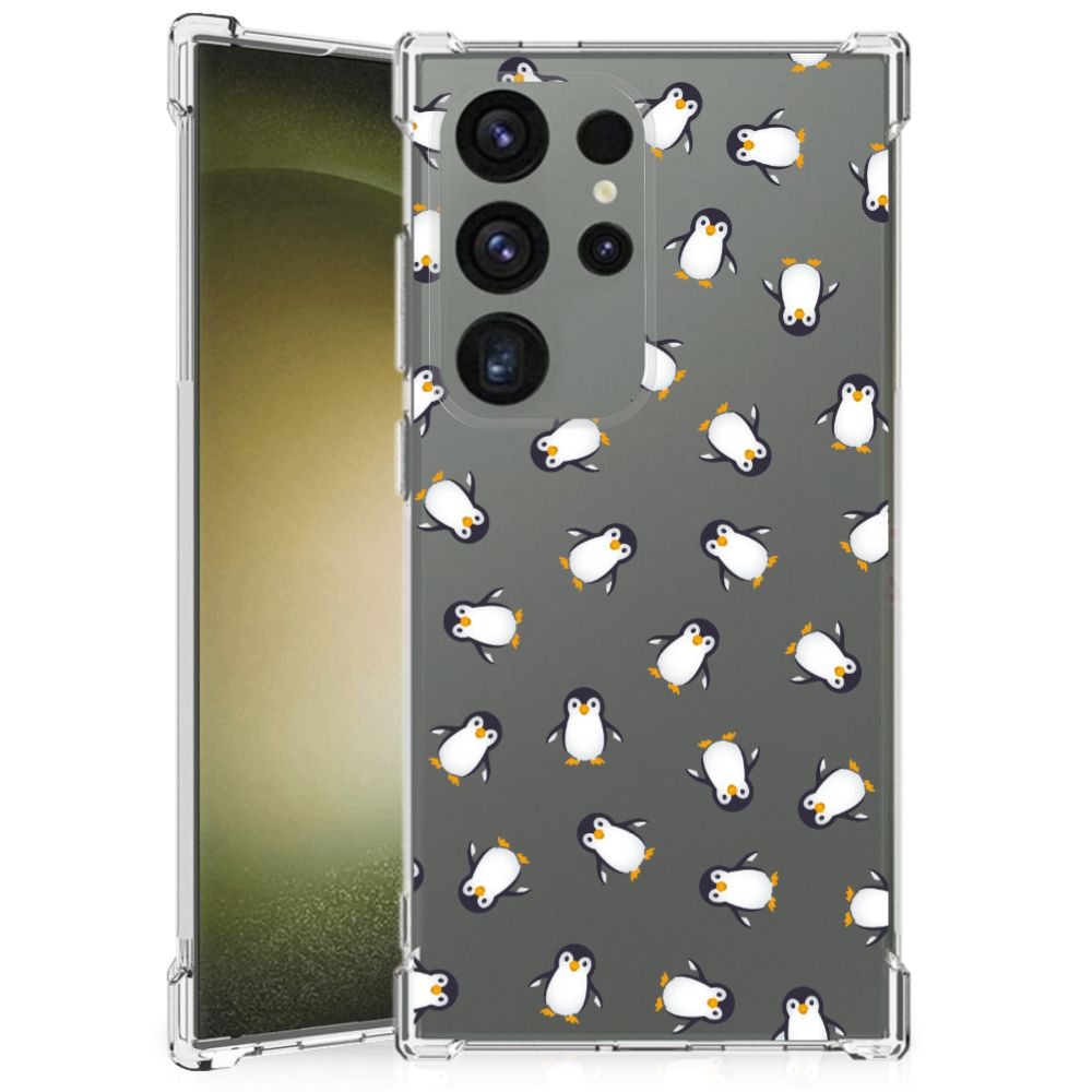 Doorzichtige Silicone Hoesje voor Samsung Galaxy S24 Ultra Pinguïn B2C Telecom