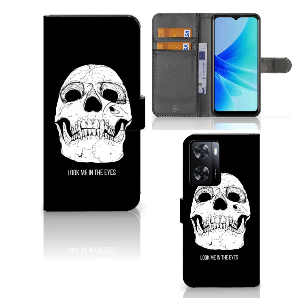 Telefoonhoesje met Naam PPO A57 | A57s | A77 4G Skull Eyes