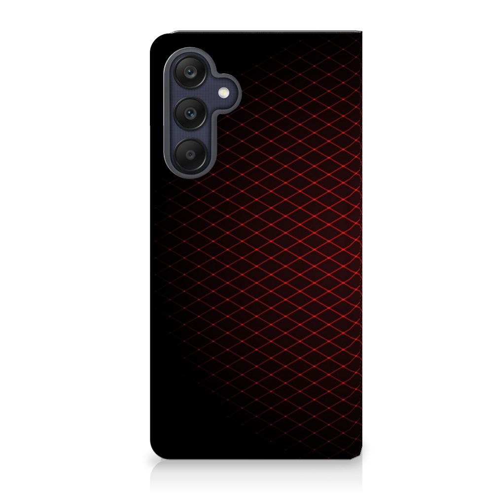 Samsung Galaxy A25 Hoesje met Magneet Geruit Rood