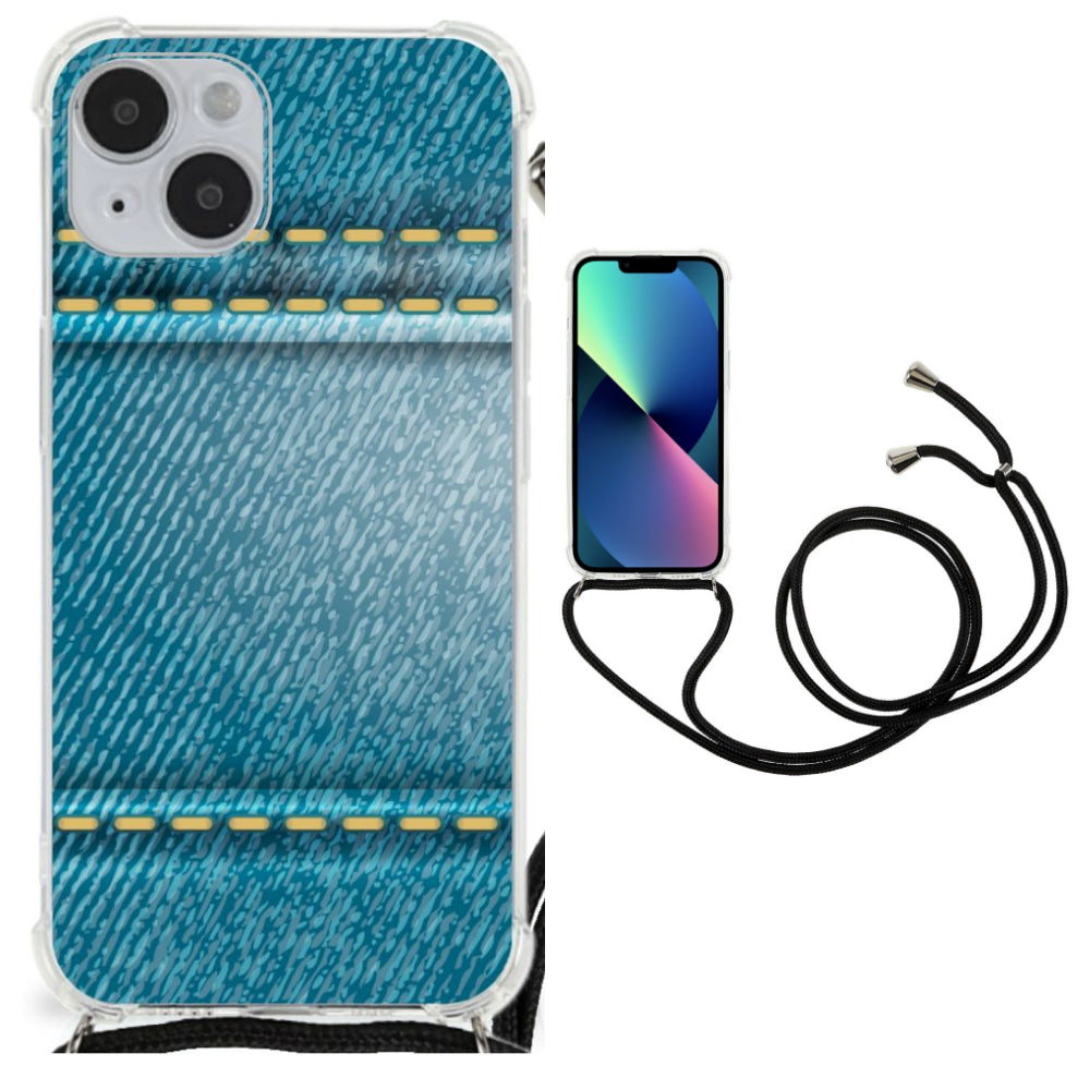 iPhone 14 Plus Anti Shock Bumper Case Jeans