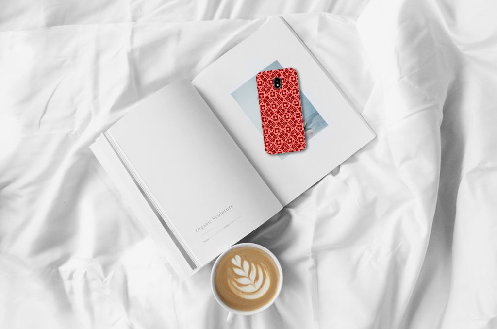 Samsung Galaxy J3 2017 TPU bumper Batik Rood