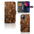 Book Style Case voor Apple iPhone 13 Wooden Cubes met unieke houten kubusprint đą