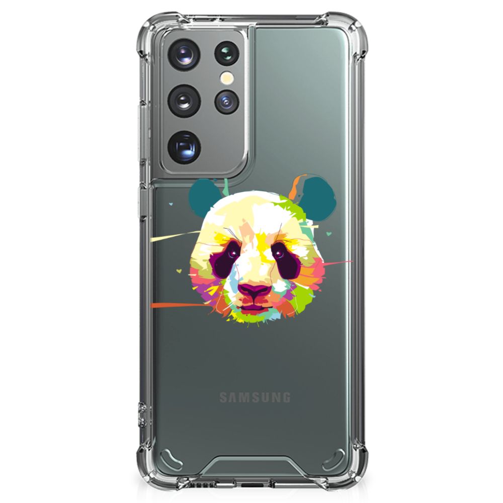Samsung Galaxy S21 Ultra Stevig Bumper Hoesje Panda Color B2C Telecom
