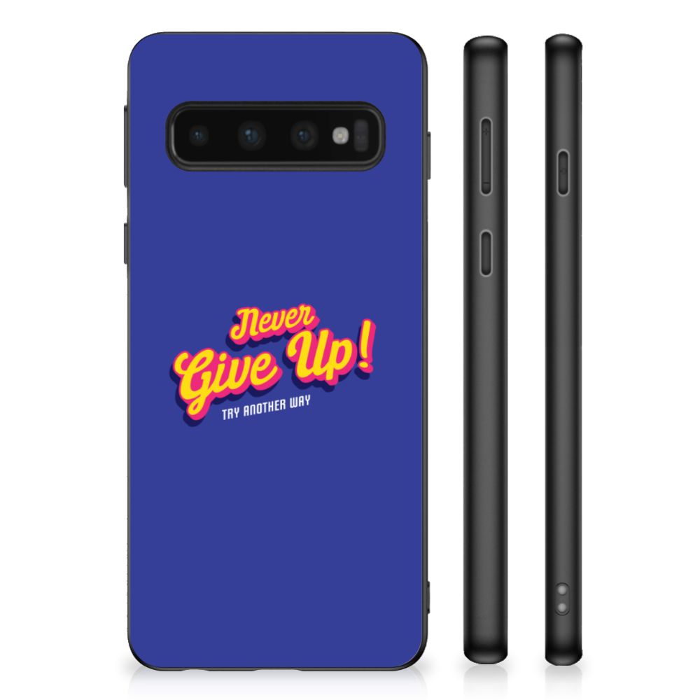 Samsung Galaxy S10 Hoesje met Quotes Never Give Up