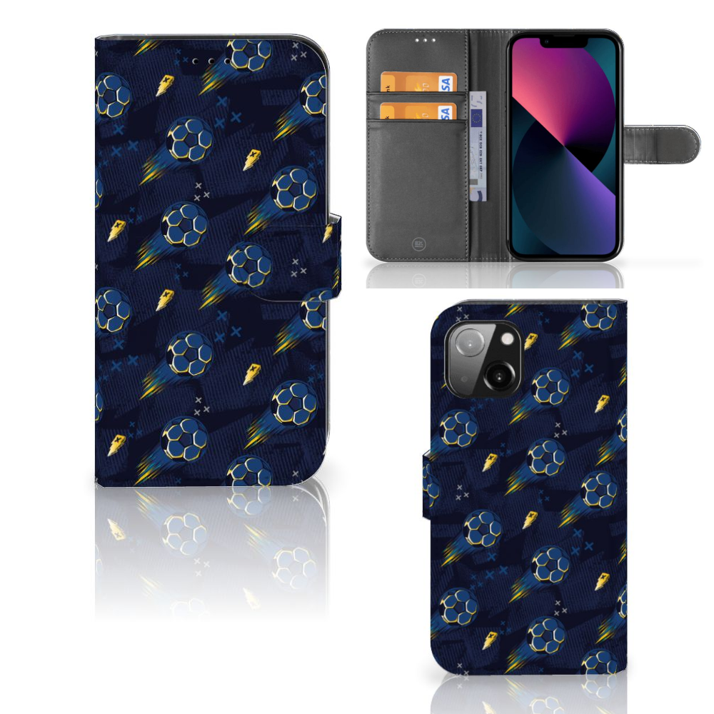 Telefoon Hoesje voor Apple iPhone 13 Voetbal - ontwerp met voetballen en sterren
