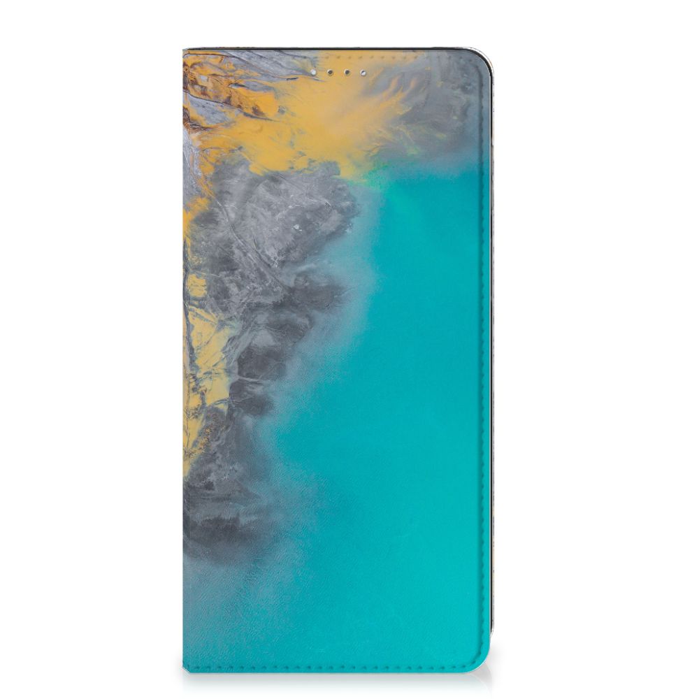 OPPO A17 Standcase Marble Blue Gold - B2C Telecom