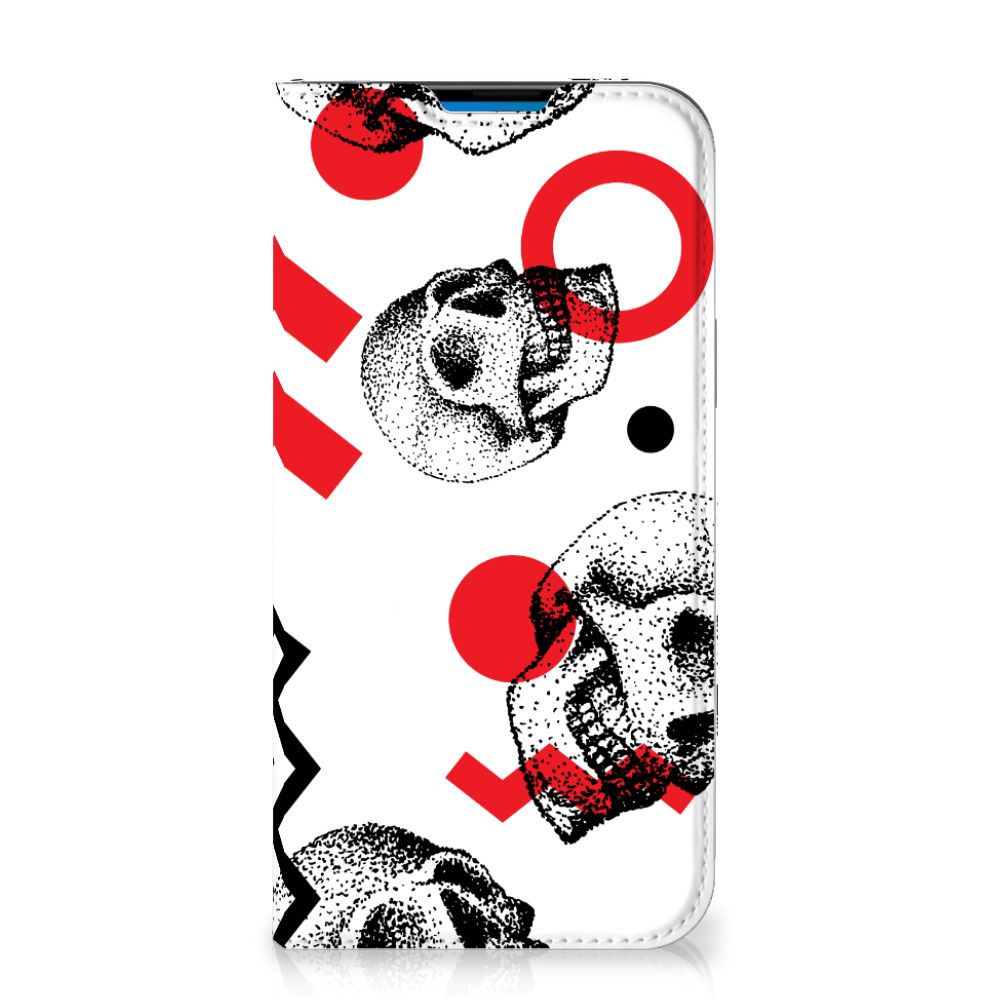 Mobiel BookCase iPhone 14 Pro Max Skull Red - B2C Telecom