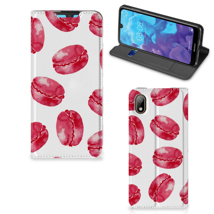 Huawei Y5 (2019) Flip Style Cover Pink Macarons - B2C Telecom