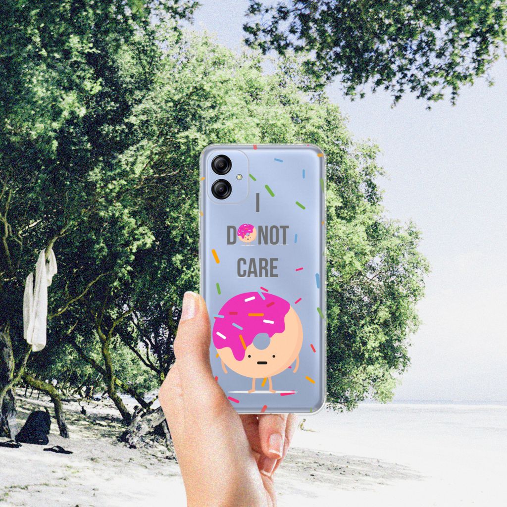 Samsung Galaxy A04e Siliconen Case Donut Roze B2C Telecom