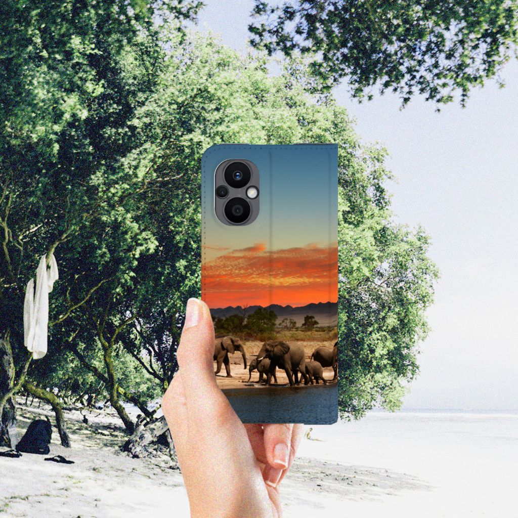 OPPO Reno8 Lite Hoesje maken Olifanten - B2C Telecom