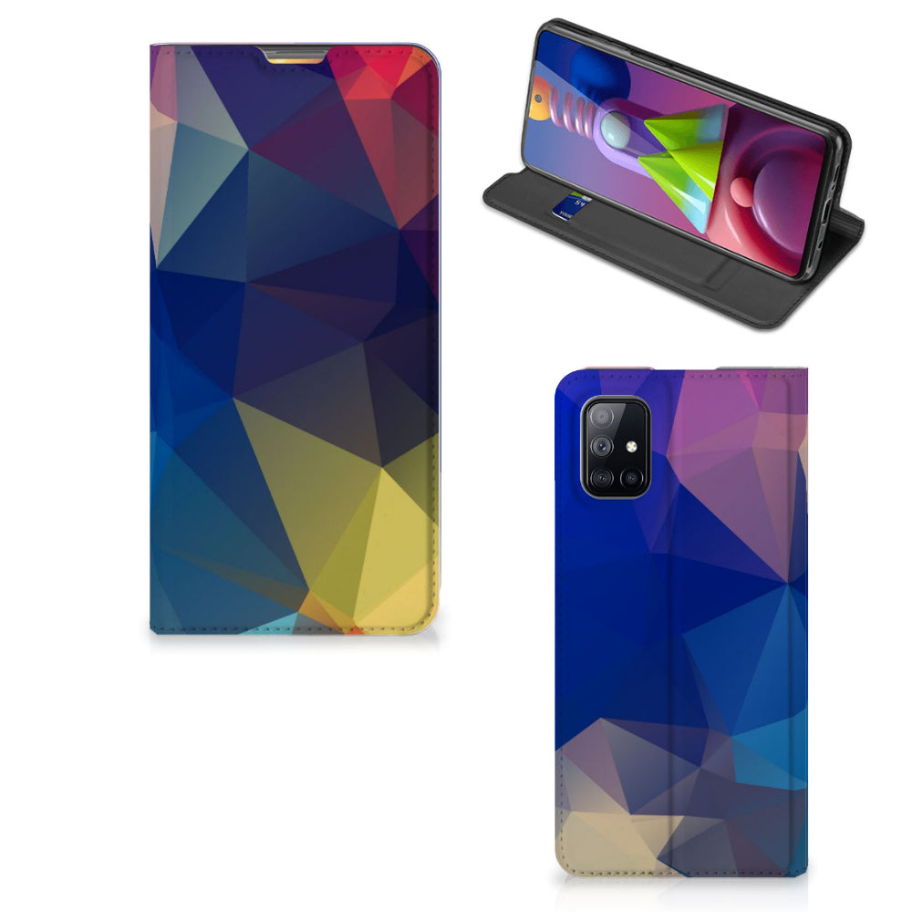 Samsung Galaxy M51 Stand Case Polygon Dark