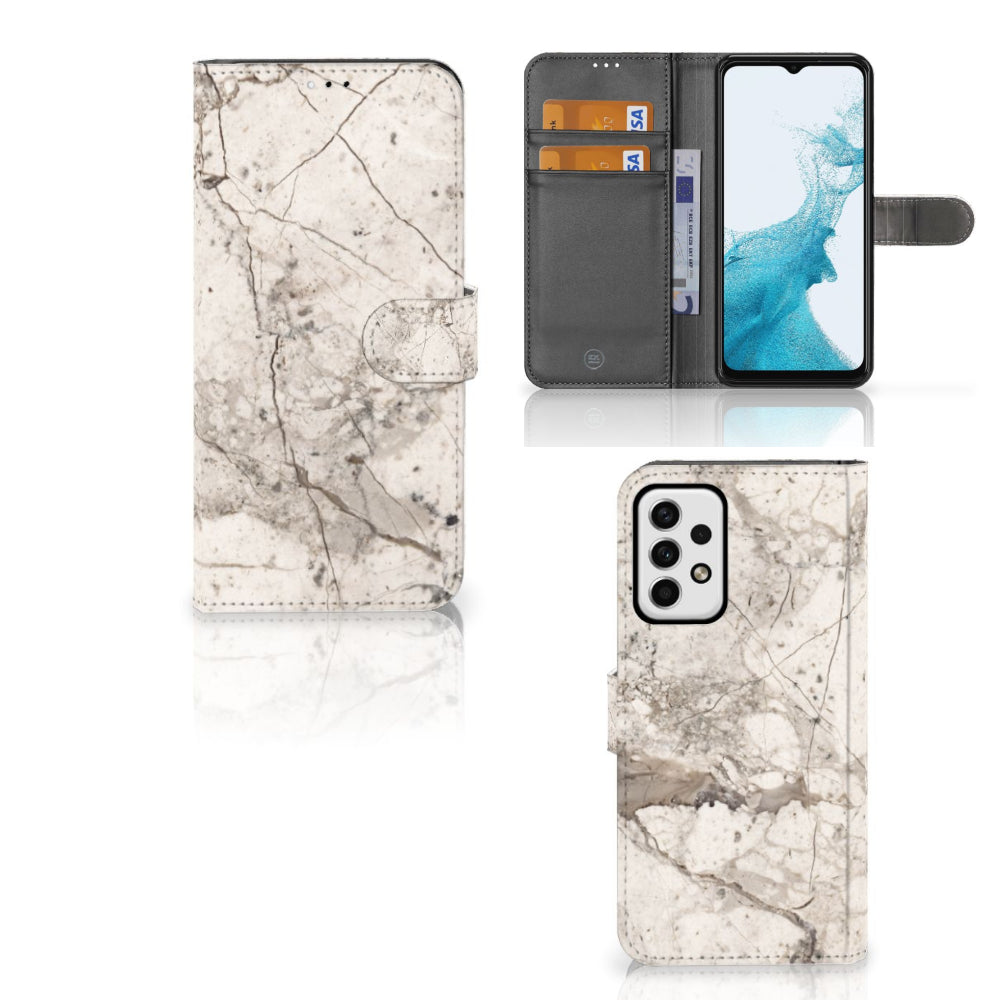 Samsung Galaxy A23 Bookcase Marmer Beige