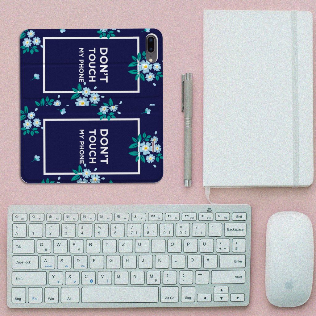 Apple iPhone 7 Plus | 8 Plus Design Case Flowers Blue DTMP