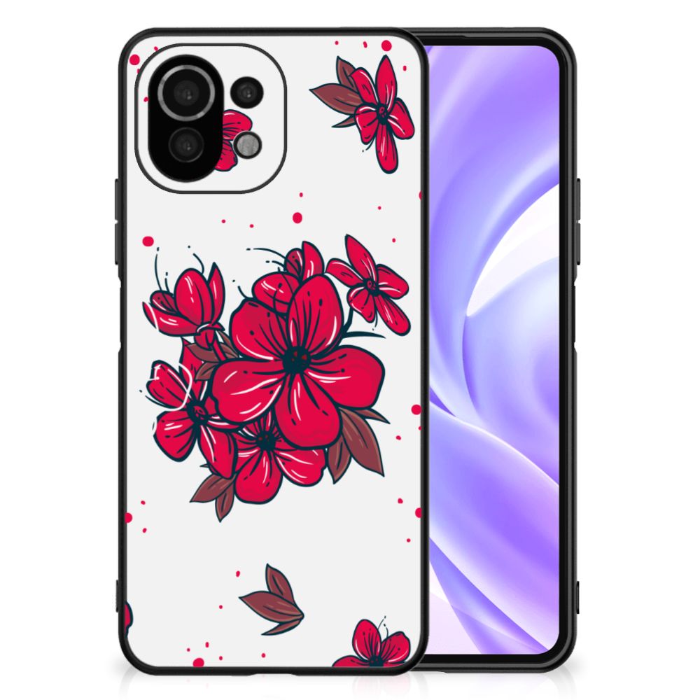 Xiaomi 11 Lite 5G NE | Mi 11 Lite Bloemen Hoesje Blossom Red