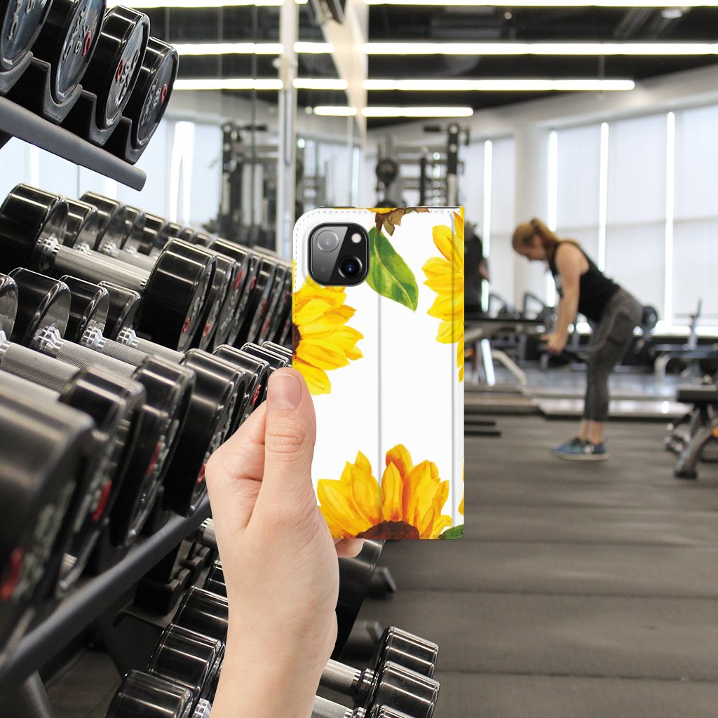 Smart Cover voor iPhone 14 Plus Zonnebloemen